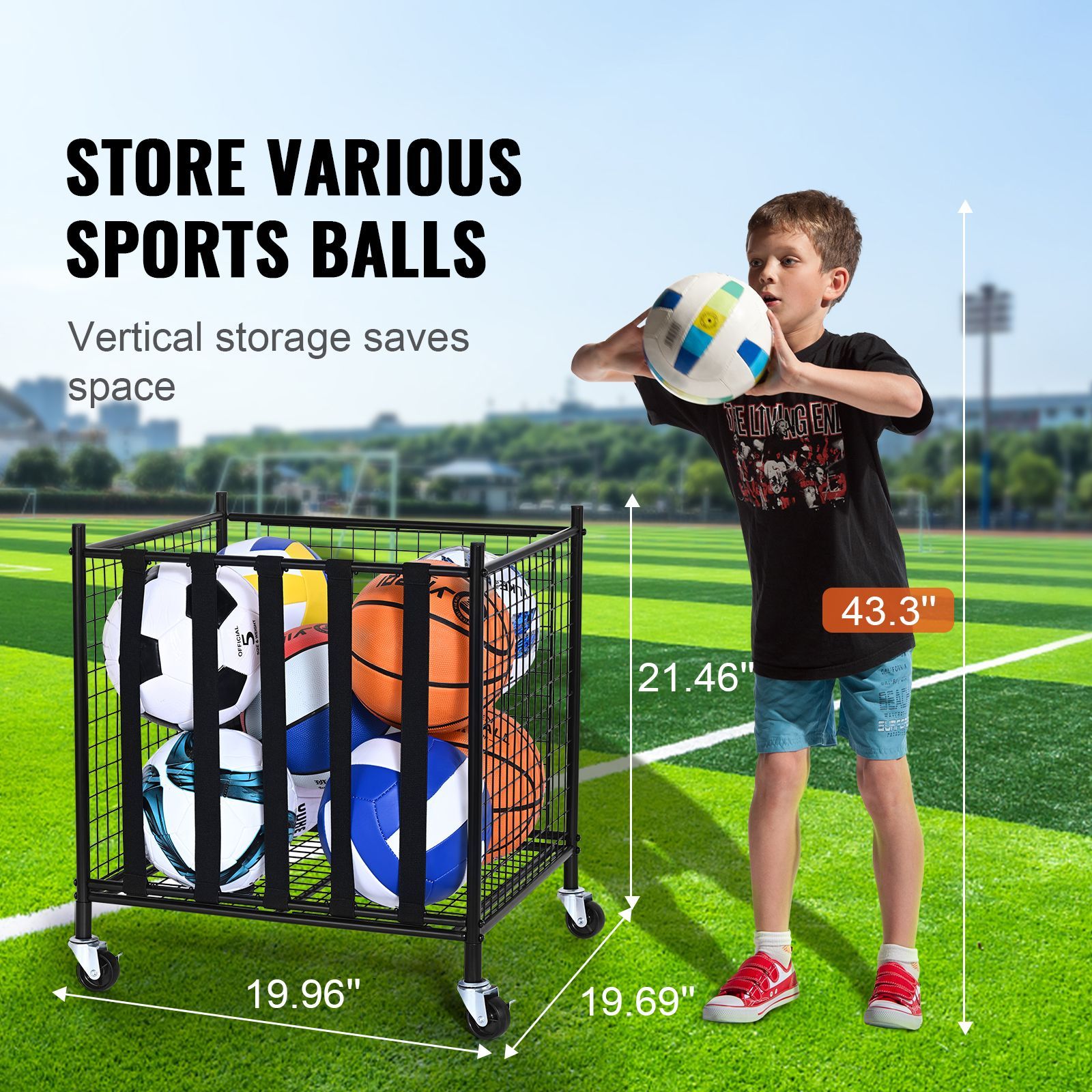Wózek do przechowywania piłek  – Sports Equipment Organizer Rack recenzja i cena